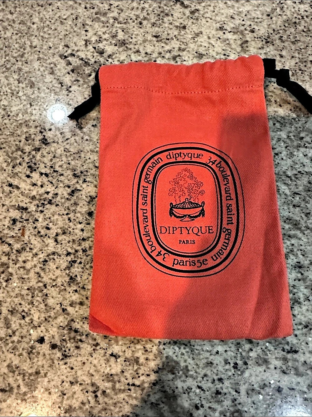 Diptyque Small Drawstring Dust Bag in Orange